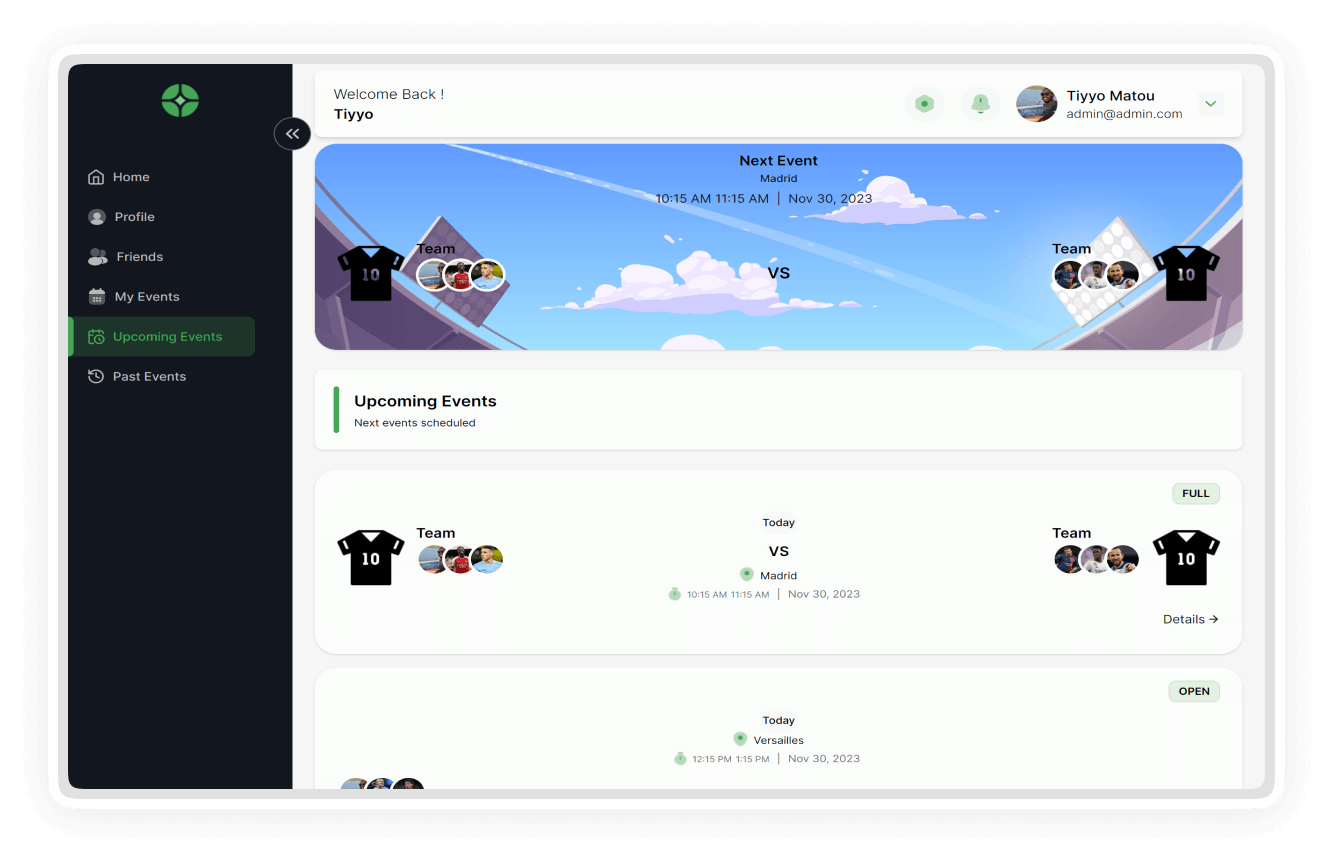 incoming page event demo